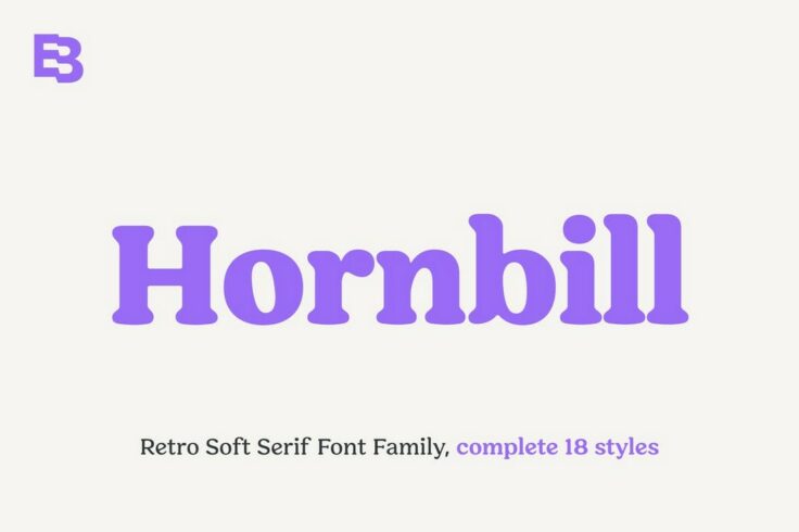 View Information about Hornbill Modern-Retro Font