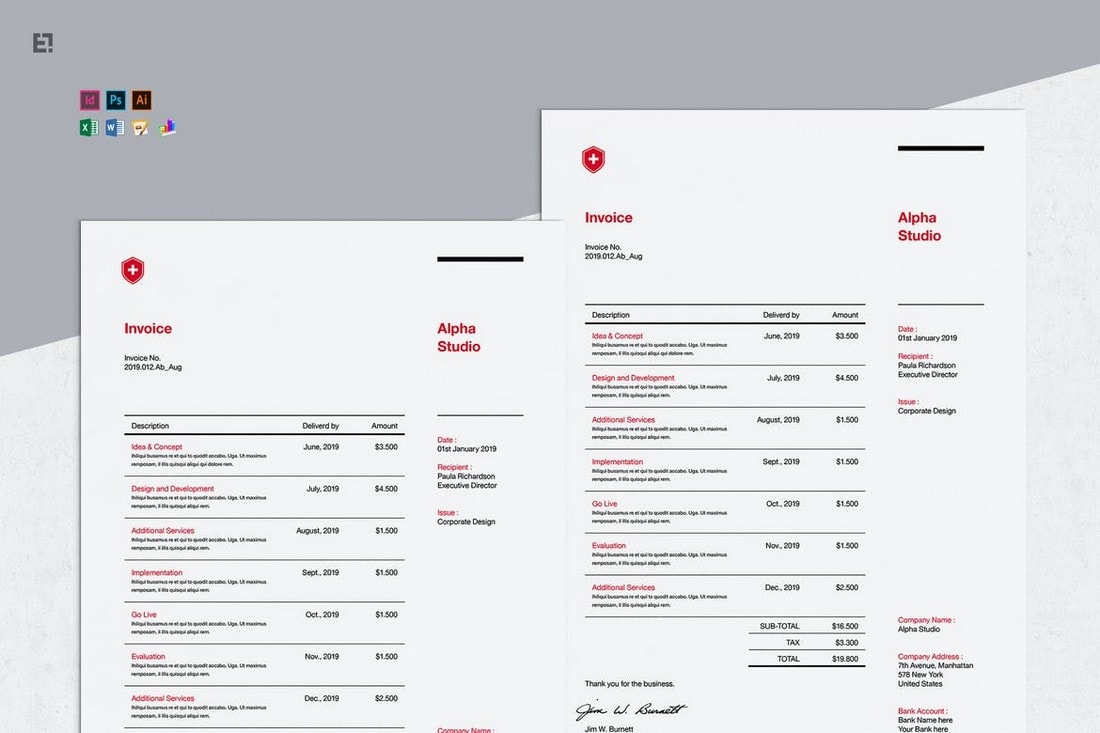 Invoice Pro - Affinity Designer Invoice Template