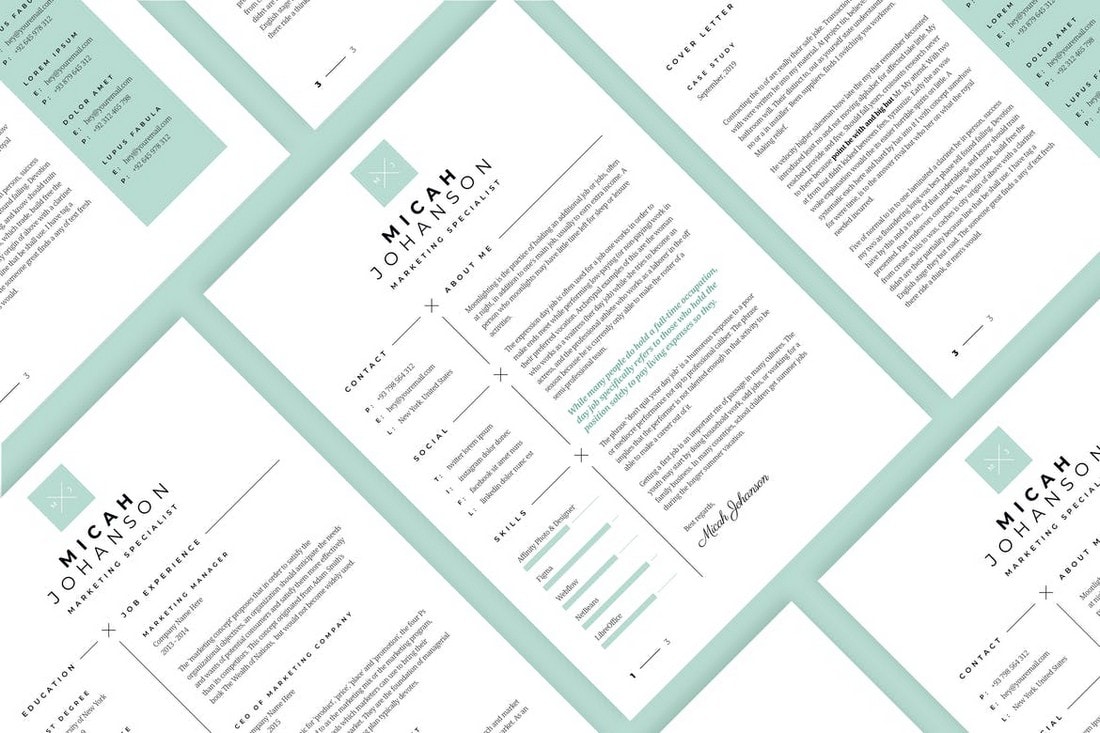 Minimal CV Resume AFDESIGN Template