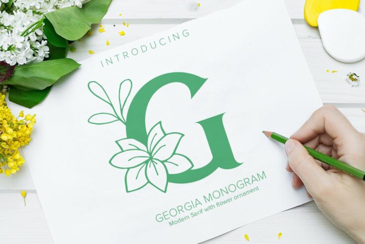 View Information about Georgia Monogram Font