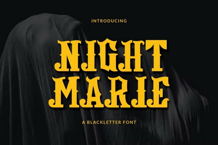 View Information about NIGHTMARIE Horror-Themed Old English Font